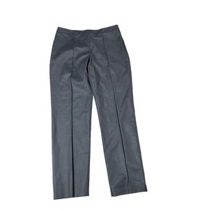 L.K. Bennett Women's 10 Black Straight Leg Tailored Trousers Pants Classic